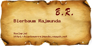 Bierbaum Rajmunda névjegykártya